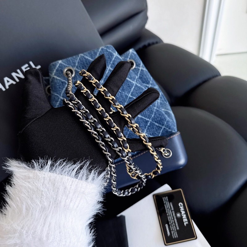 Chanel牛仔流浪雙肩包-5