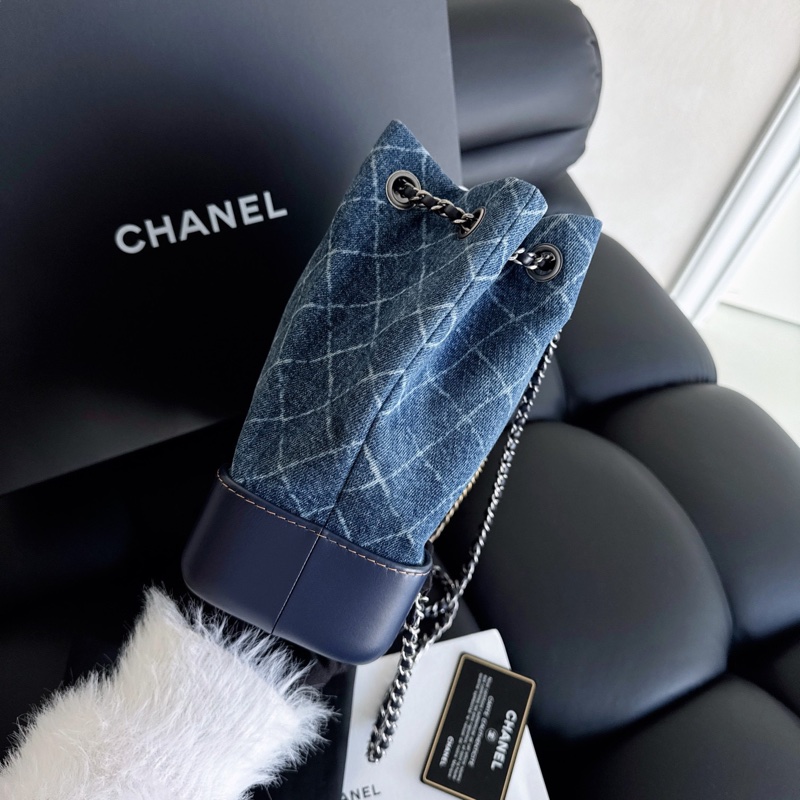 Chanel牛仔流浪雙肩包-6