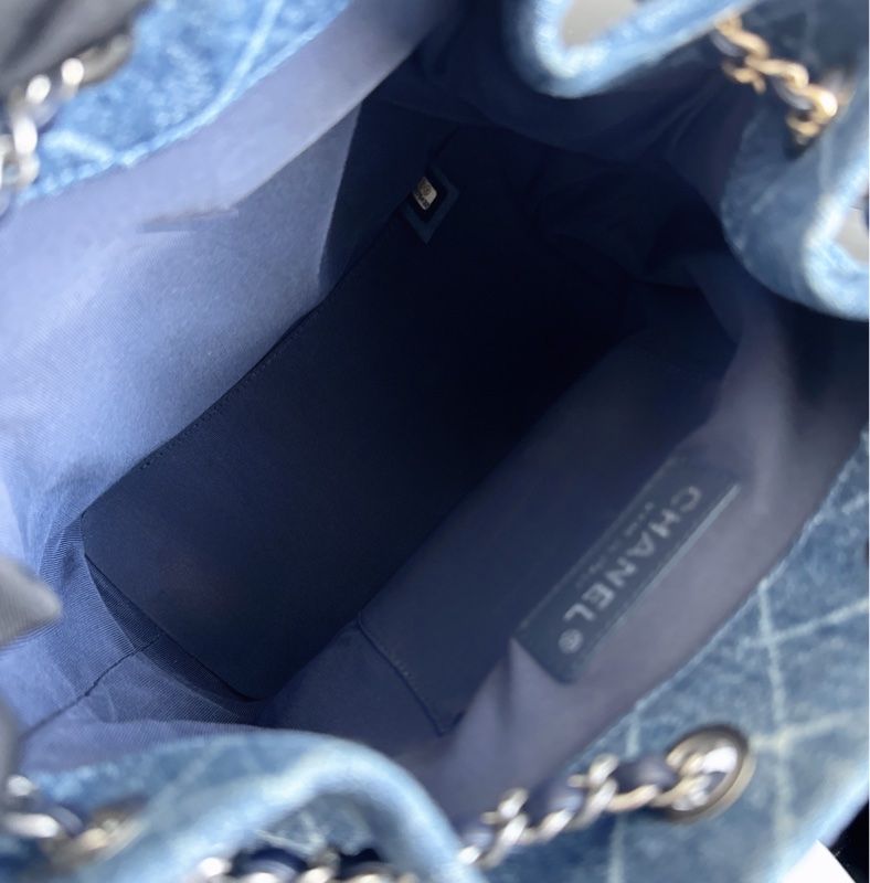 Chanel牛仔流浪雙肩包-8