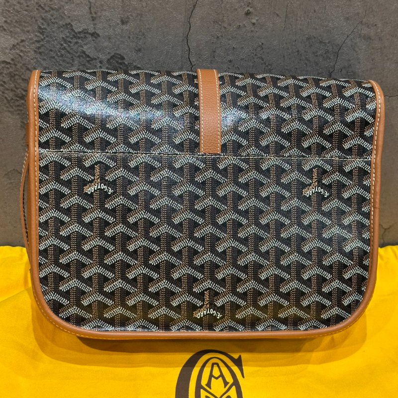 💎Han's house精品服飾💎 GOYARD  BELVEDERE 荔枝紋翻蓋郵差包 斜背包 中號-7