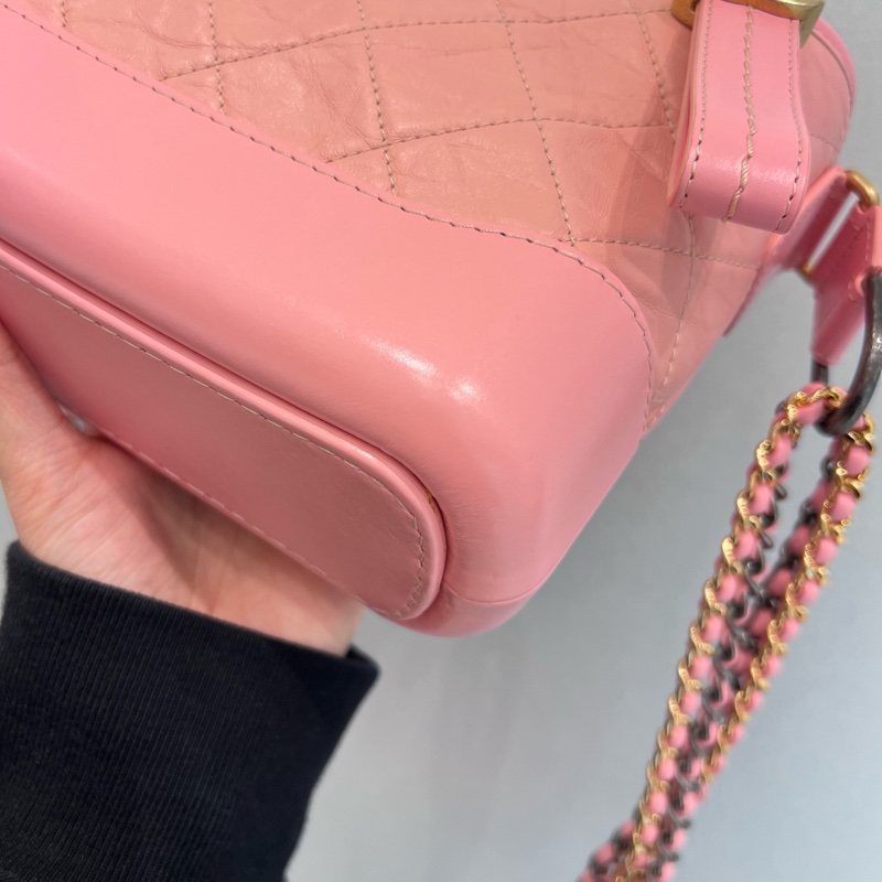 Chanel 粉色流浪包小號-4