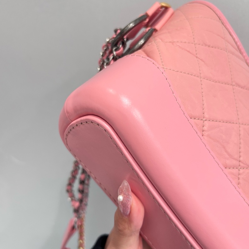 Chanel 粉色流浪包小號-5
