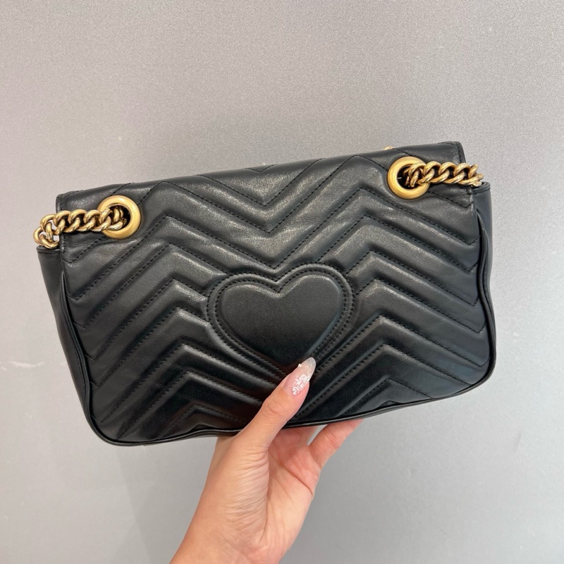 Gucci Marmont 26 黑金-1