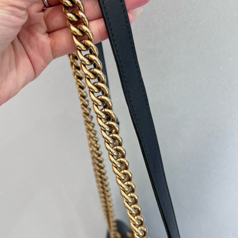 Gucci Marmont 26 黑金-7