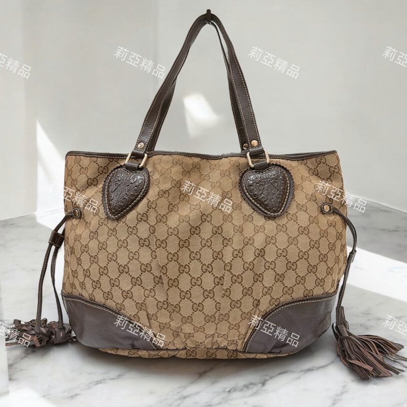 莉亞精品♡ Gucci 流蘇托特包 二手美包-0