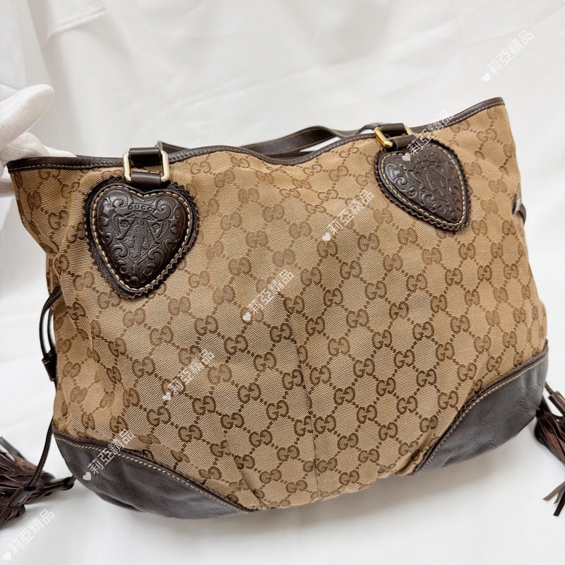 莉亞精品♡ Gucci 流蘇托特包 二手美包-3