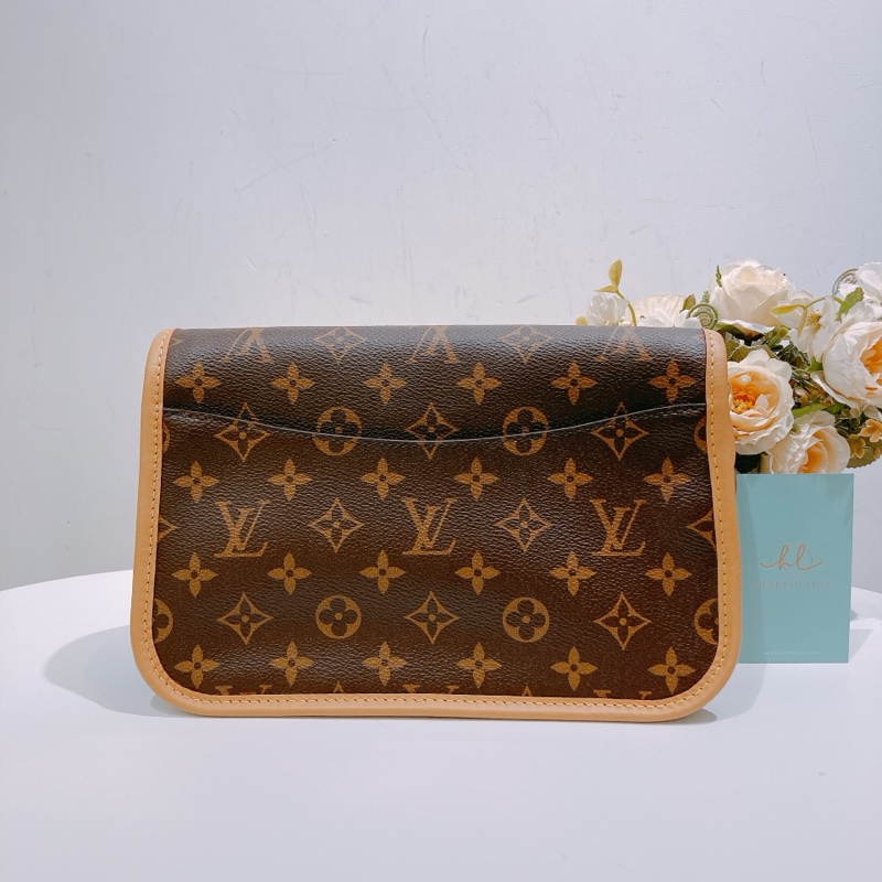 TK1755 LOUIS VUITTON 路易威登經典花紋兩用肩帶包包DIANE MONOGRAM CANVAS BROWN-1