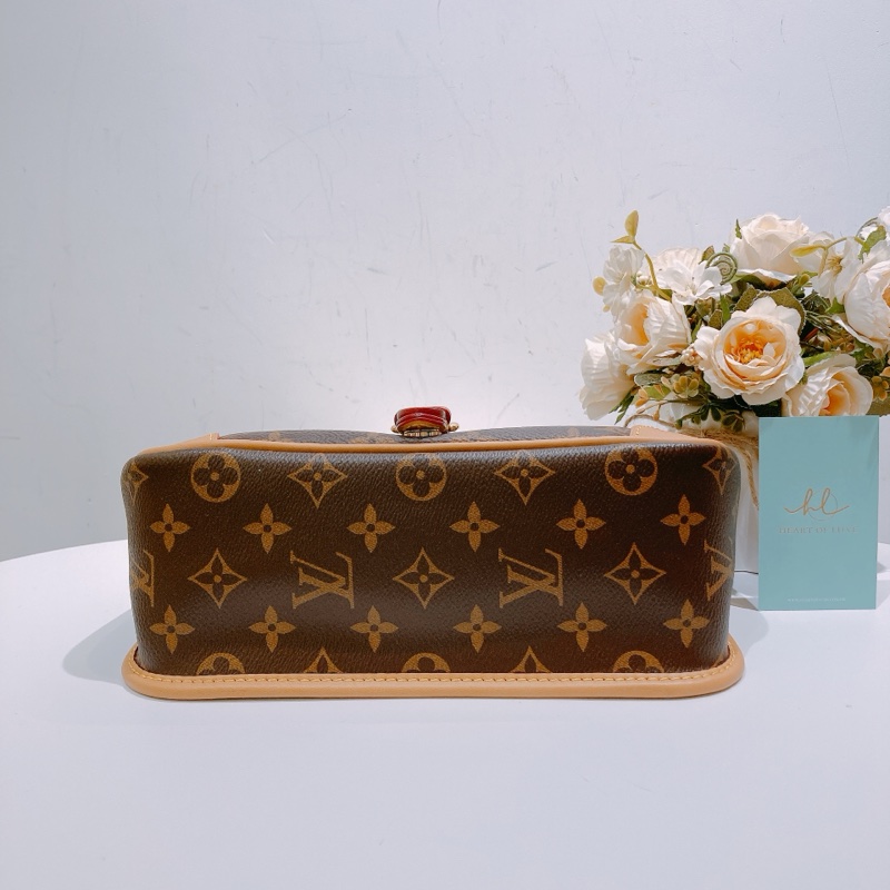 TK1755 LOUIS VUITTON 路易威登經典花紋兩用肩帶包包DIANE MONOGRAM CANVAS BROWN-4