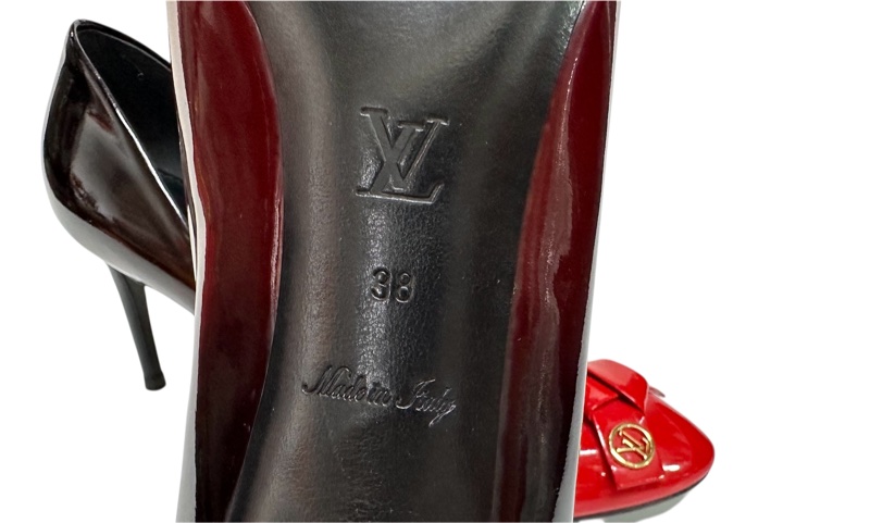 LV 亮皮漸變色高跟鞋-5