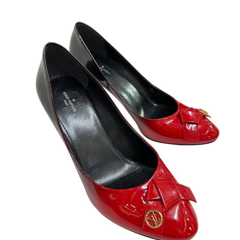 LV 亮皮漸變色高跟鞋-8