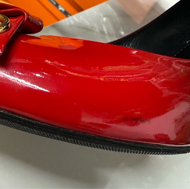 LV 亮皮漸變色高跟鞋-12