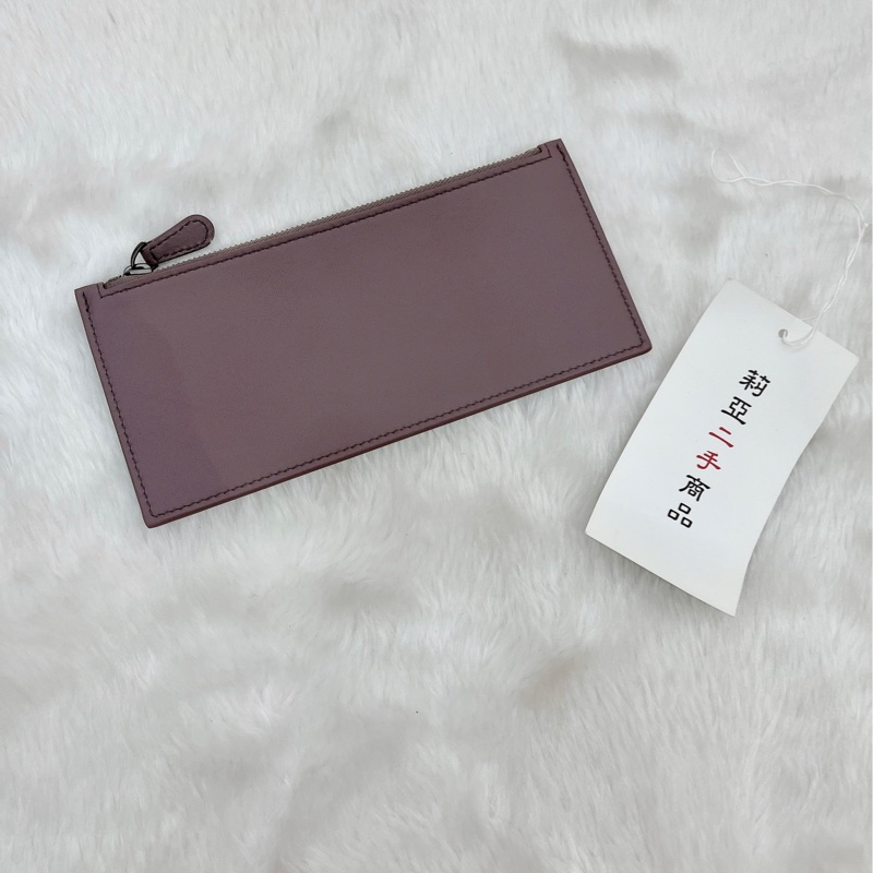 莉亞精品♡BV 小編織 紫長夾手拿包 二手-12