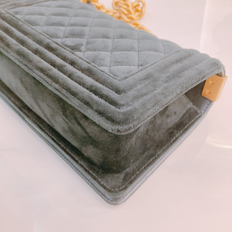 MS0442 Chanel 香奈兒 男孩 小號 天鵝絨/絲絨 黑金Boy Small Velvet Black x GHW-8