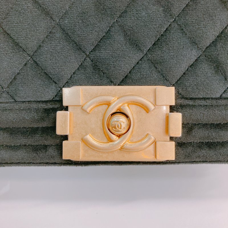 MS0442 Chanel 香奈兒 男孩 小號 天鵝絨/絲絨 黑金Boy Small Velvet Black x GHW-10