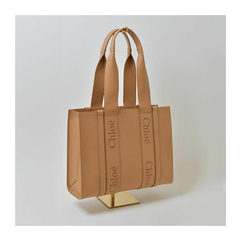 CHLOE Woody 中型小牛皮手提包-2