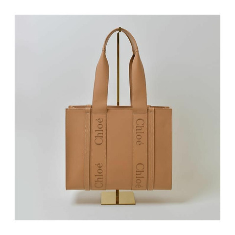 CHLOE Woody 中型小牛皮手提包