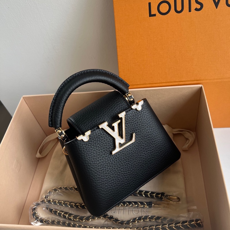 ✨Lv 99閒置新🆕 黑色白貝母 Capucines Nano 2025年晶片款🖤-2