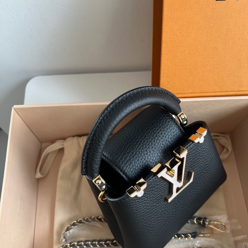 ✨Lv 99閒置新🆕 黑色白貝母 Capucines Nano 2025年晶片款🖤-3