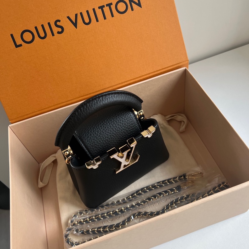 ✨Lv 99閒置新🆕 黑色白貝母 Capucines Nano 2025年晶片款🖤-4