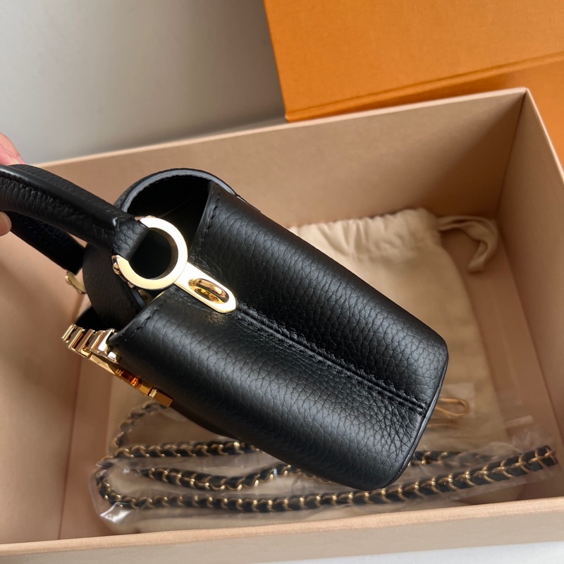 ✨Lv 99閒置新🆕 黑色白貝母 Capucines Nano 2025年晶片款🖤-7