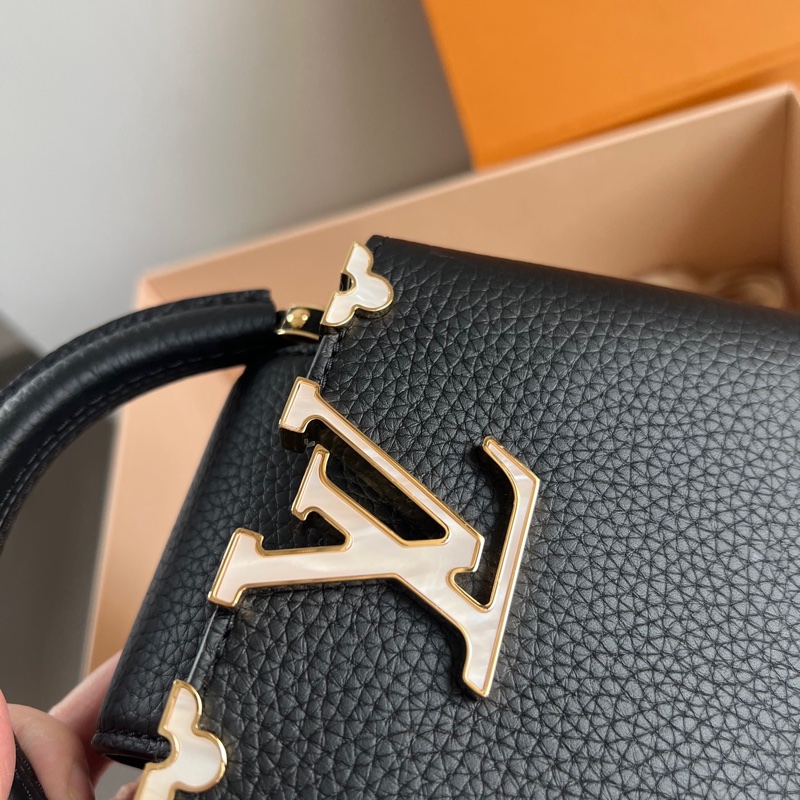 ✨Lv 99閒置新🆕 黑色白貝母 Capucines Nano 2025年晶片款🖤-9