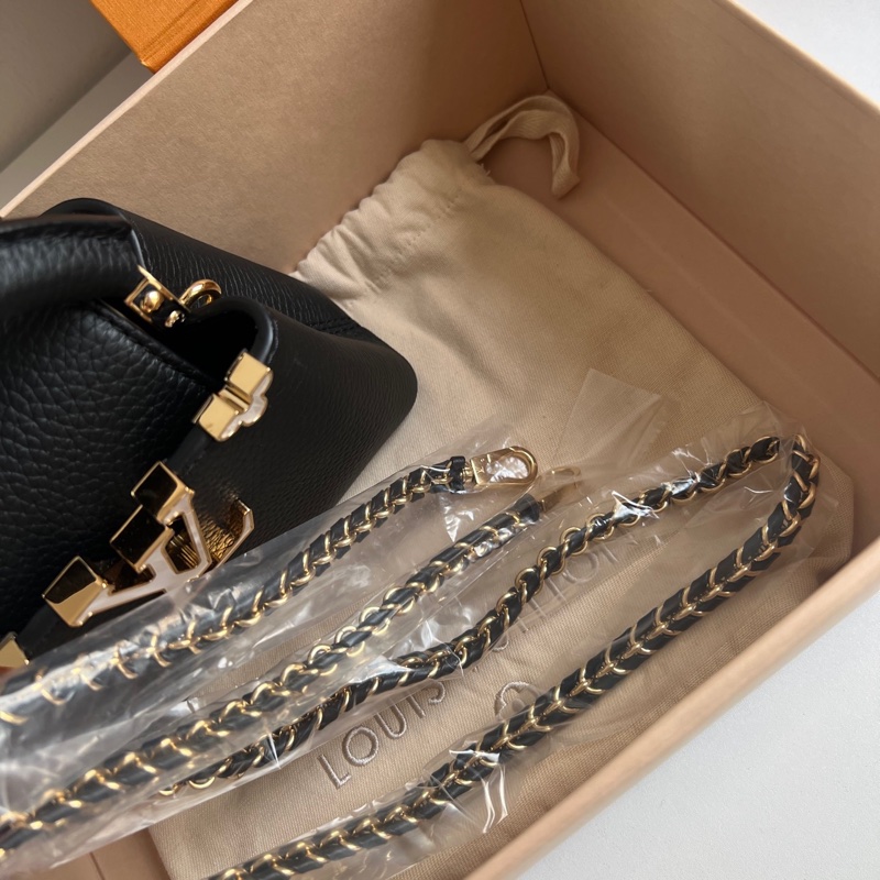 ✨Lv 99閒置新🆕 黑色白貝母 Capucines Nano 2025年晶片款🖤-13