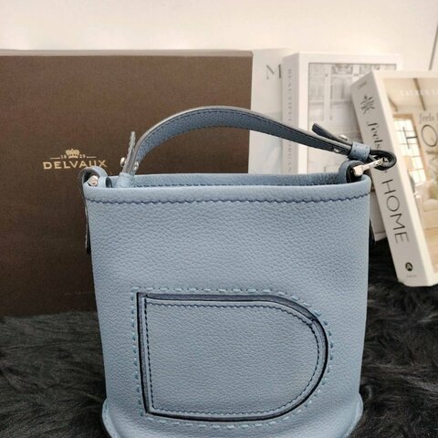 Delvaux 德爾沃 Pin Daily Brilliant嬰兒藍 荔枝牛皮