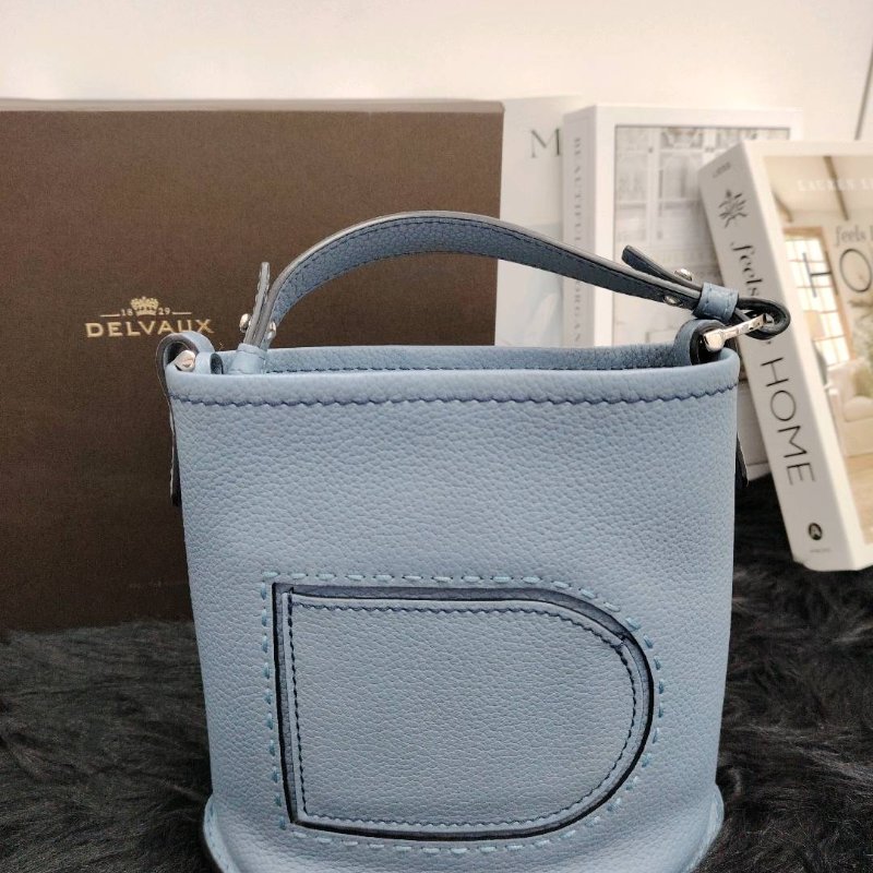 Delvaux 德爾沃 Pin Daily Brilliant嬰兒藍 荔枝牛皮-0