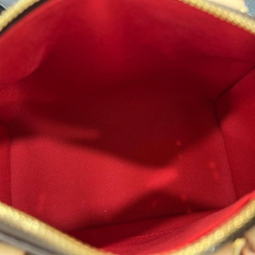 東區正精品㊣LV M46234 SPEEDY 20CM 原花字紋迷你黑色拚粉色手提肩背背帶兩用波士頓包 RZ6121-2