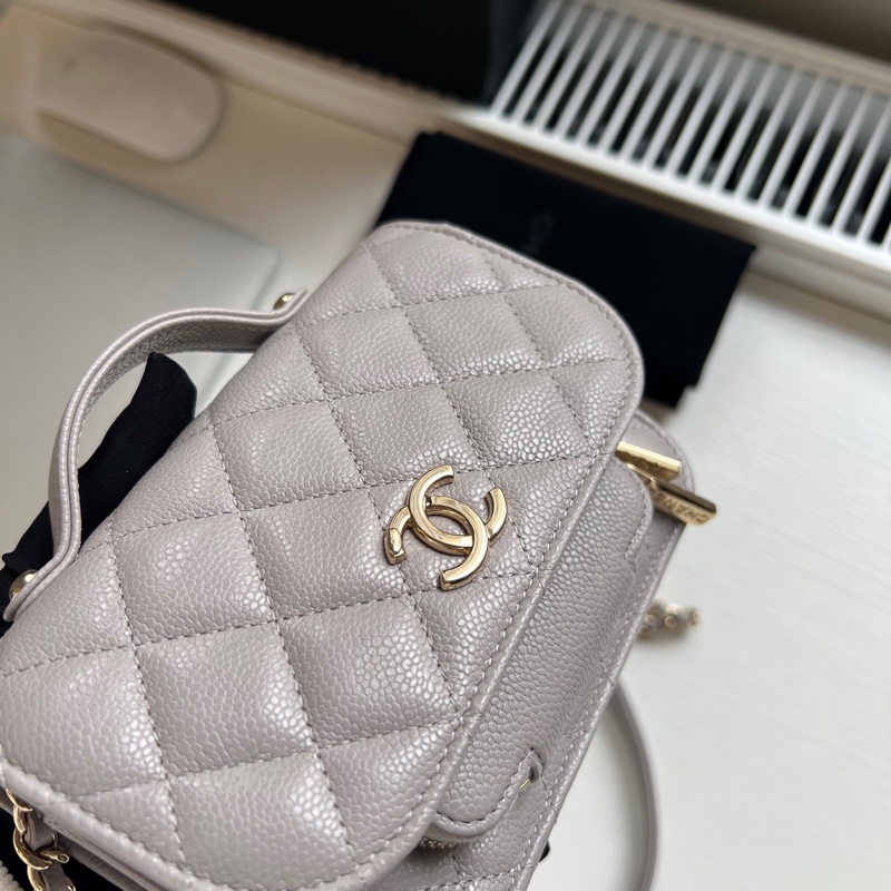 ✨Chanel 灰金 郵差包mini 99新 晶片款🩶-9