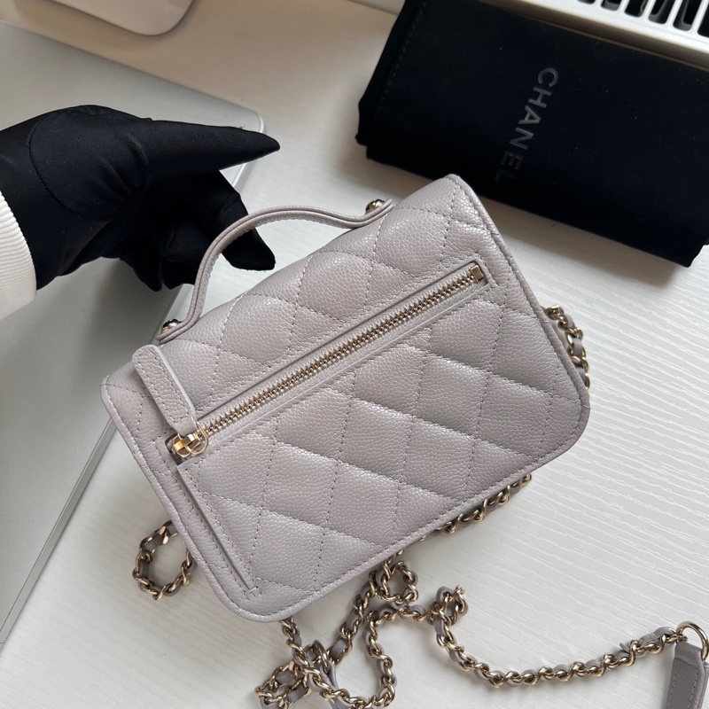 ✨Chanel 灰金 郵差包mini 99新 晶片款🩶-11