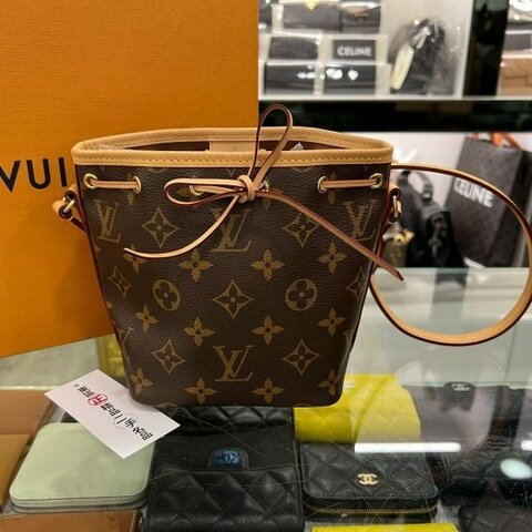 東區正精品㊣LV NANO NOE M41346 MINI 原花迷你水桶包斜背包 RZ6122