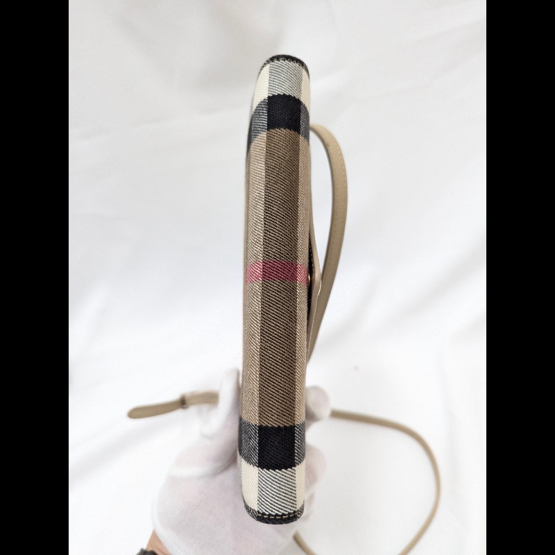 莉亞精品♡Burberry 經典格紋woc 九新美品-3