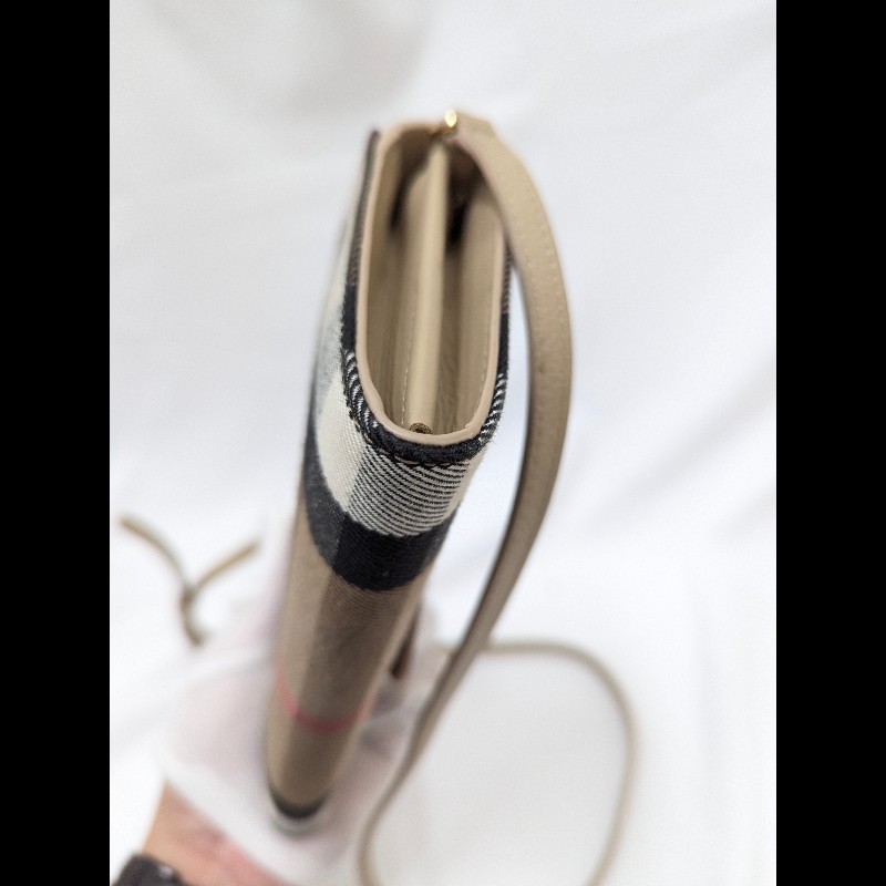 莉亞精品♡Burberry 經典格紋woc 九新美品-5
