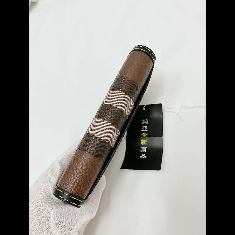 莉亞精品♡Burberry 經典格紋長夾 近新閒置-6
