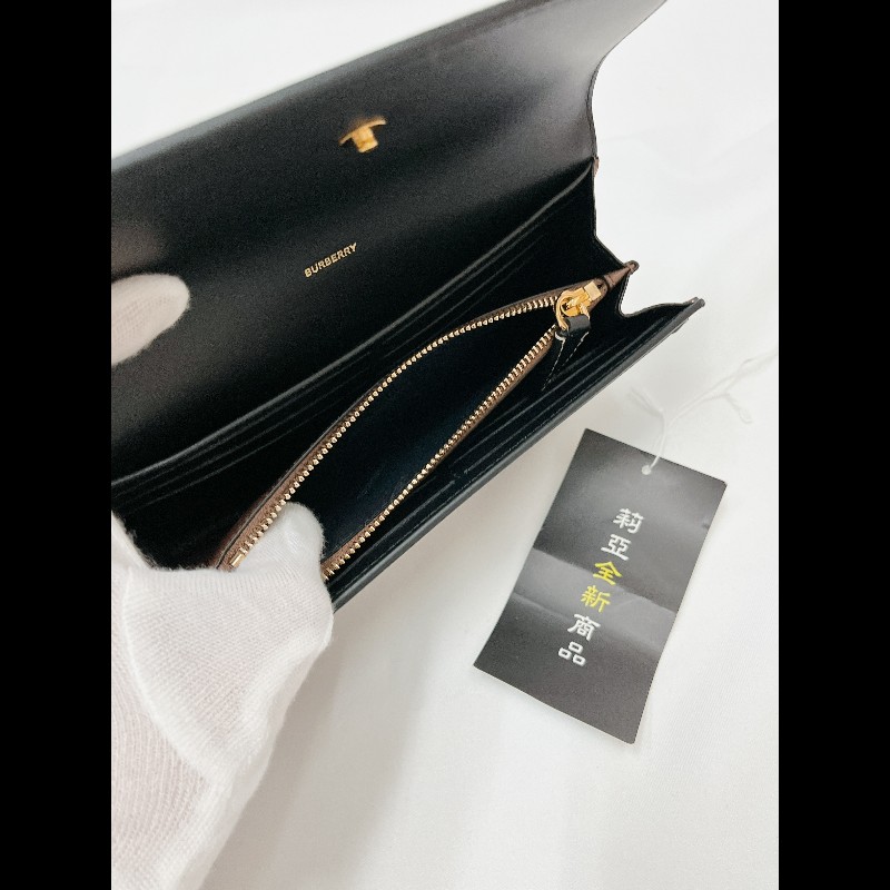 莉亞精品♡Burberry 經典格紋長夾 近新閒置-10