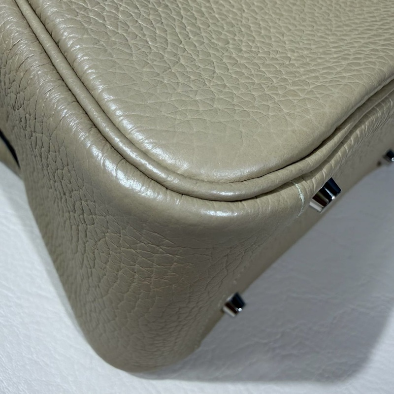 🌈Hermes🧡Mini Lindy一代🌟S2風衣灰銀扣編織帶🧡全新未使用🌟TC皮🌟Stamp U🌟貼膜在🌟-6