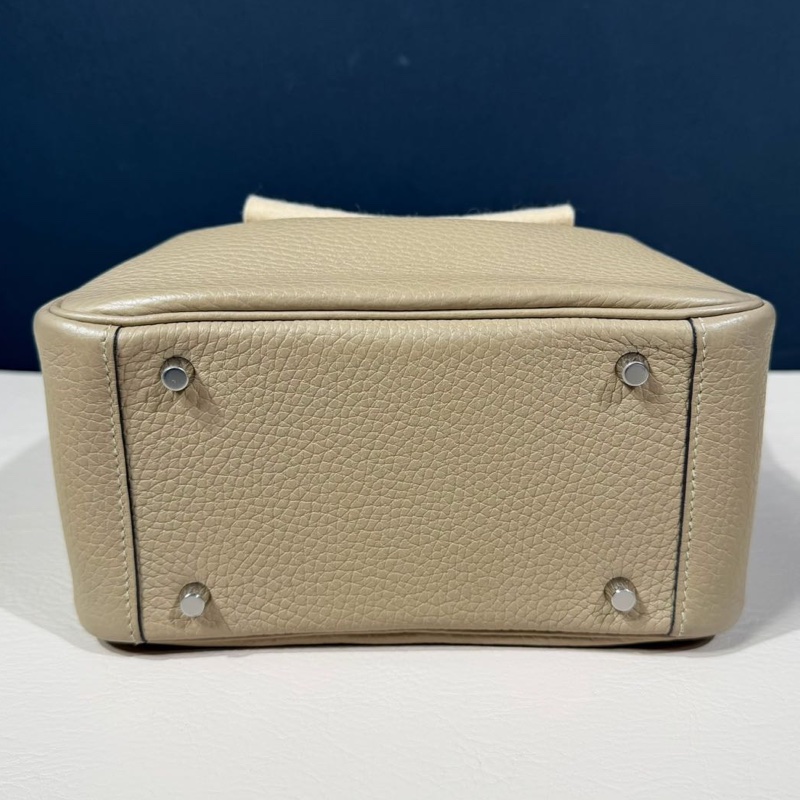 🌈Hermes🧡Mini Lindy一代🌟S2風衣灰銀扣編織帶🧡全新未使用🌟TC皮🌟Stamp U🌟貼膜在🌟-8