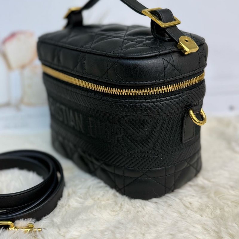 Dior Travel Vanity 黑色 藤格紋 牛皮 小號-3