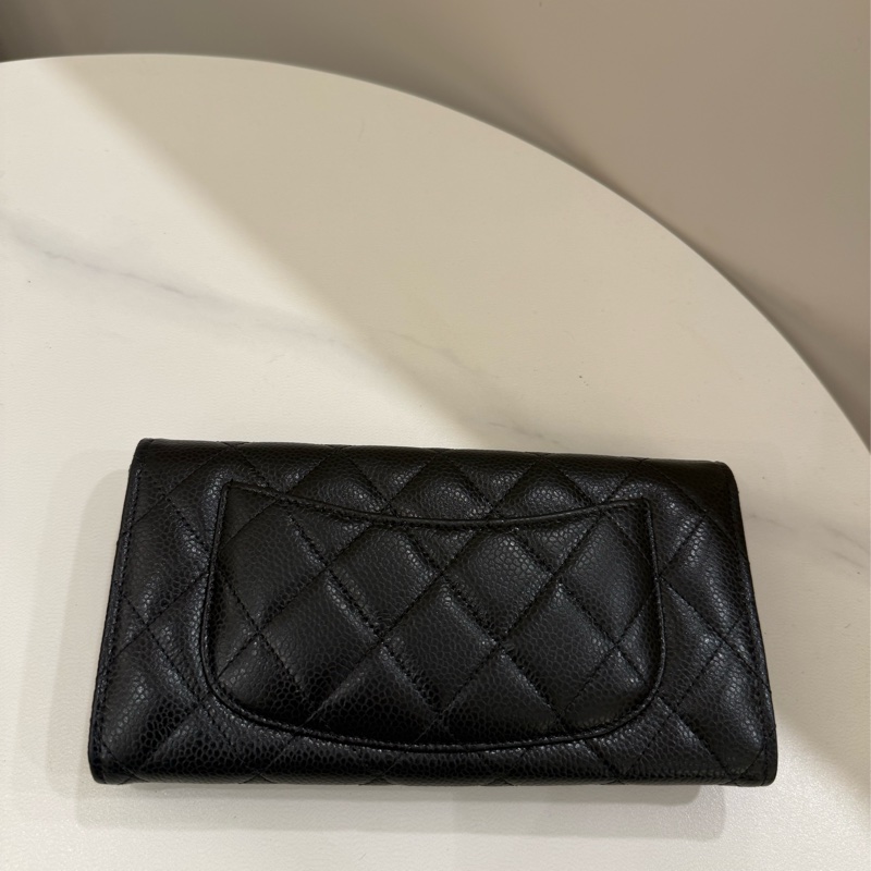 Chanel香奈兒 經典coco荔枝牛皮長夾-1