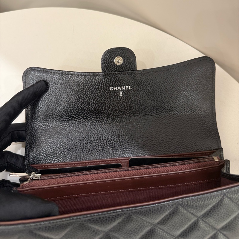 Chanel香奈兒 經典coco荔枝牛皮長夾-7