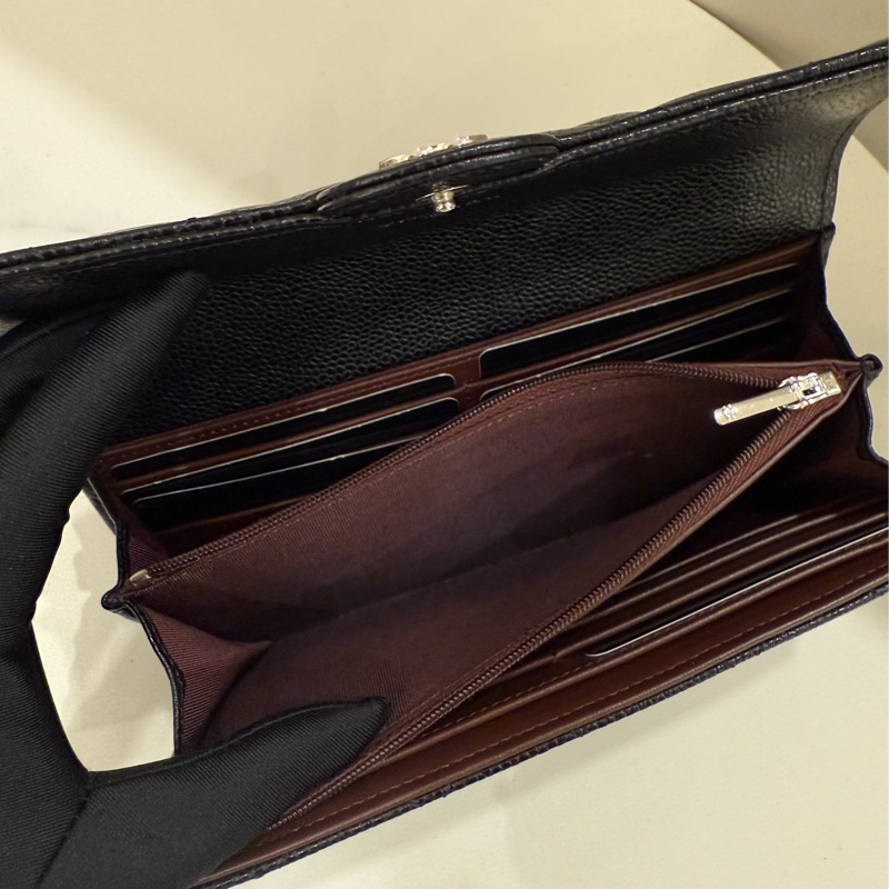 Chanel香奈兒 經典coco荔枝牛皮長夾-8