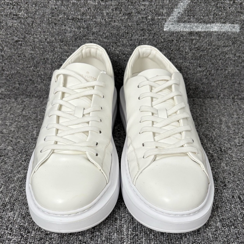 LV 路易威登 白色皮面厚底松糕鞋42.5碼-1