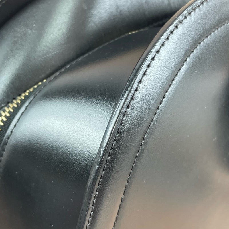 Celin 黑色box皮大骨頭浮雕logo保齡球包大號-21