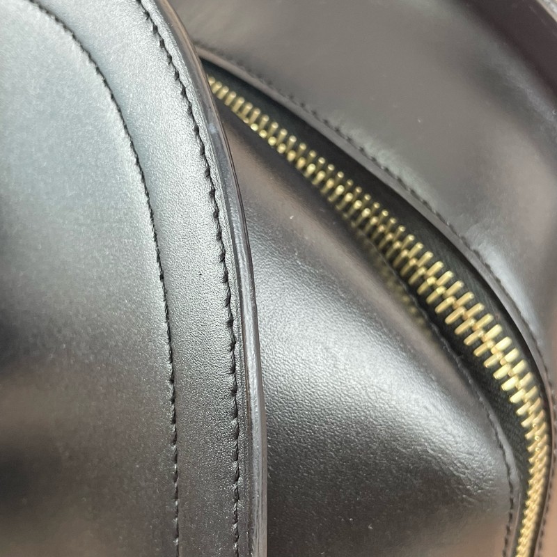 Celin 黑色box皮大骨頭浮雕logo保齡球包大號-22