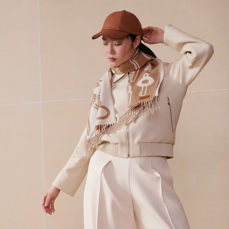 情人節禮物特選 Hermes 愛馬仕 純羊絨圍巾 頸巾 muffler 新款鎖頭 cashmere 全新連盒連影印單-2