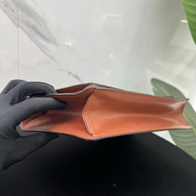 98新LV路易威登/Louis Vuitton老花蒙梭郵差包 可手提單肩斜挎 外層經典老花圖案 內裡-5