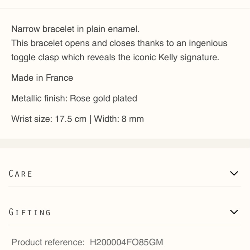 情人節禮物特選 全新 Hermes Mini Clic Kelly Bracelet crème x Rosegold PM 奶油白玫瑰金小號-5