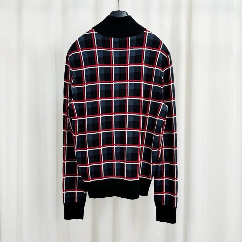 Louis Vuitton 路易威登格紋Logo羊毛開衫/XS碼-1