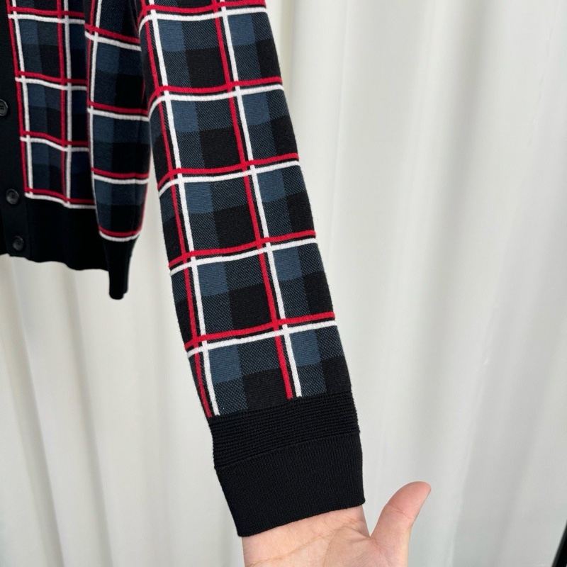 Louis Vuitton 路易威登格紋Logo羊毛開衫/XS碼-3